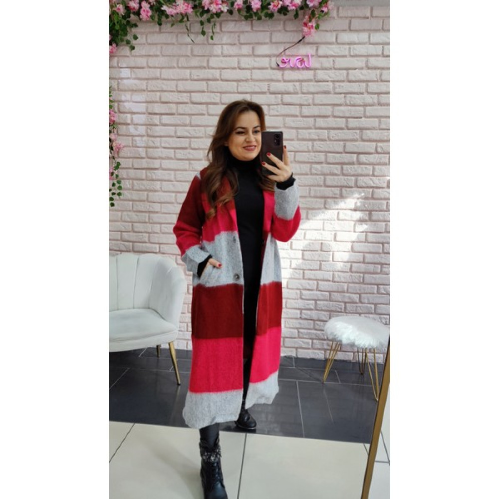 Derin Boutique Kadın Kalın Kışlık Çıtçıtlı Uzun Yırtmaçlı Kaşe Keçe Kaban Kadın Kaban Fiyatı