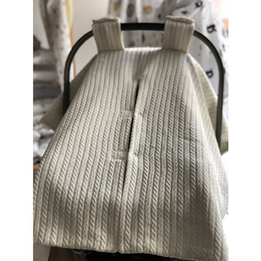 Derin Boutique Krem Örgü Krem Poplin Çift Yönlü Puset Örtüsü Bebek Arabası-Puset Aksesuarı Fiyatı