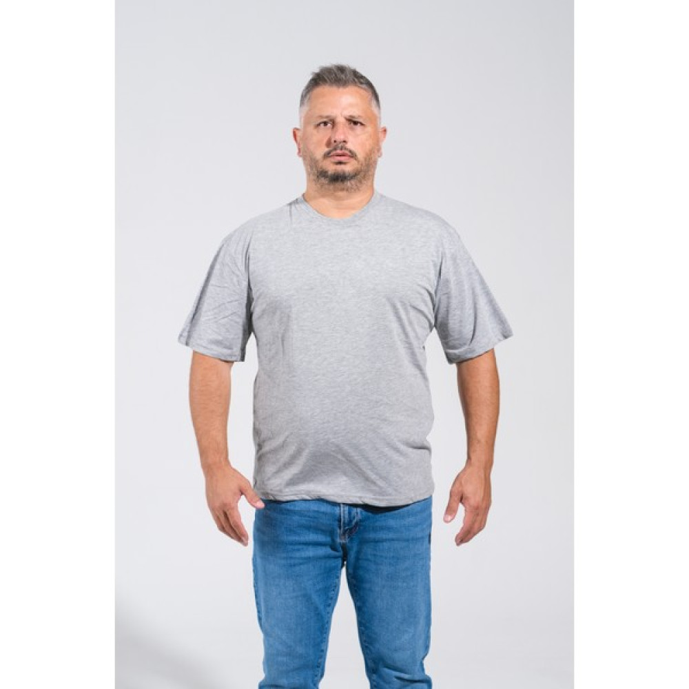 Derin Mavi Bisiklet Yaka M-10XL Arası 3 Renk Çok Kaliteli Penye Kumaş Tan Üretilmiş T-Shirt Erkek T-shirt Fiyatı