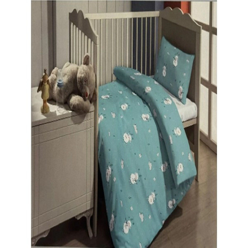 Derinhome Bebek Nevresim Takımı - Kuzu Desenli - Renkli - 100 x 150 cm Bebek Nevresim Takımı Fiyatı