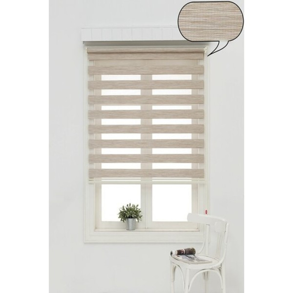 Derinhome Sütlü Kahve Bambu Zebra Perde - 100 x 200 cm Perde Fiyatı