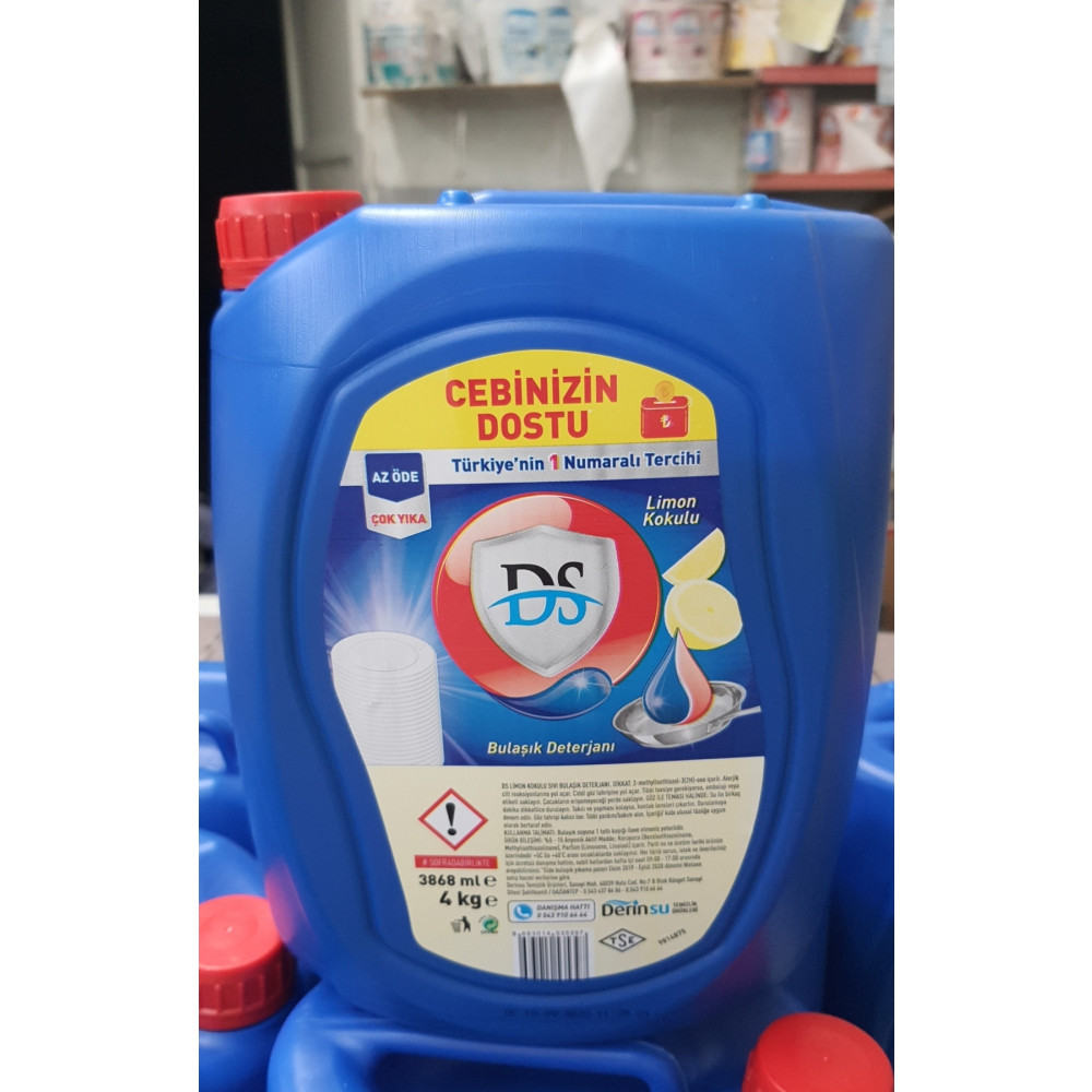 DERİNSU KİMYA Ds Elde Yıkama Bulaşık Deterjanı Limon 4 Lt Bulaşık Yıkama Fiyatı