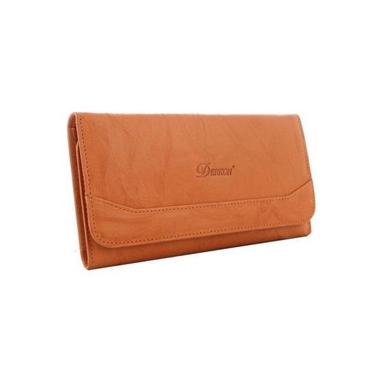 Derkon 058 Taba Style Kadın Deri Cüzdan Kırışık