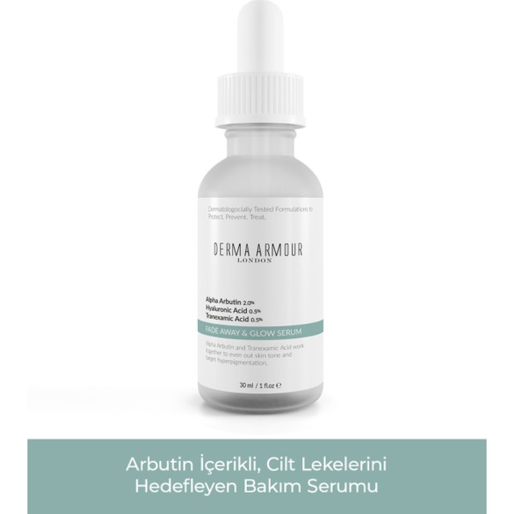 Derma Armour Aydınlatıcı ve Leke Giderici Cilt Bakım Serumu (%2 Arbutin ve Hyaluronik Asit),30 ml Leke Kremi Fiyatı