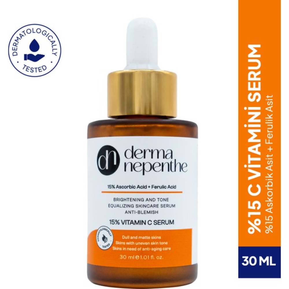 Derma Nepenthe %15 C Vitamini Cilt Bakım Serumu 30 ml - Aydınlatıcı, Cilt Tonu Eşitleyici ve Yaşlanma Karşıtı Anti-Aging / Yaşlanma Karşıtı Fiyatı