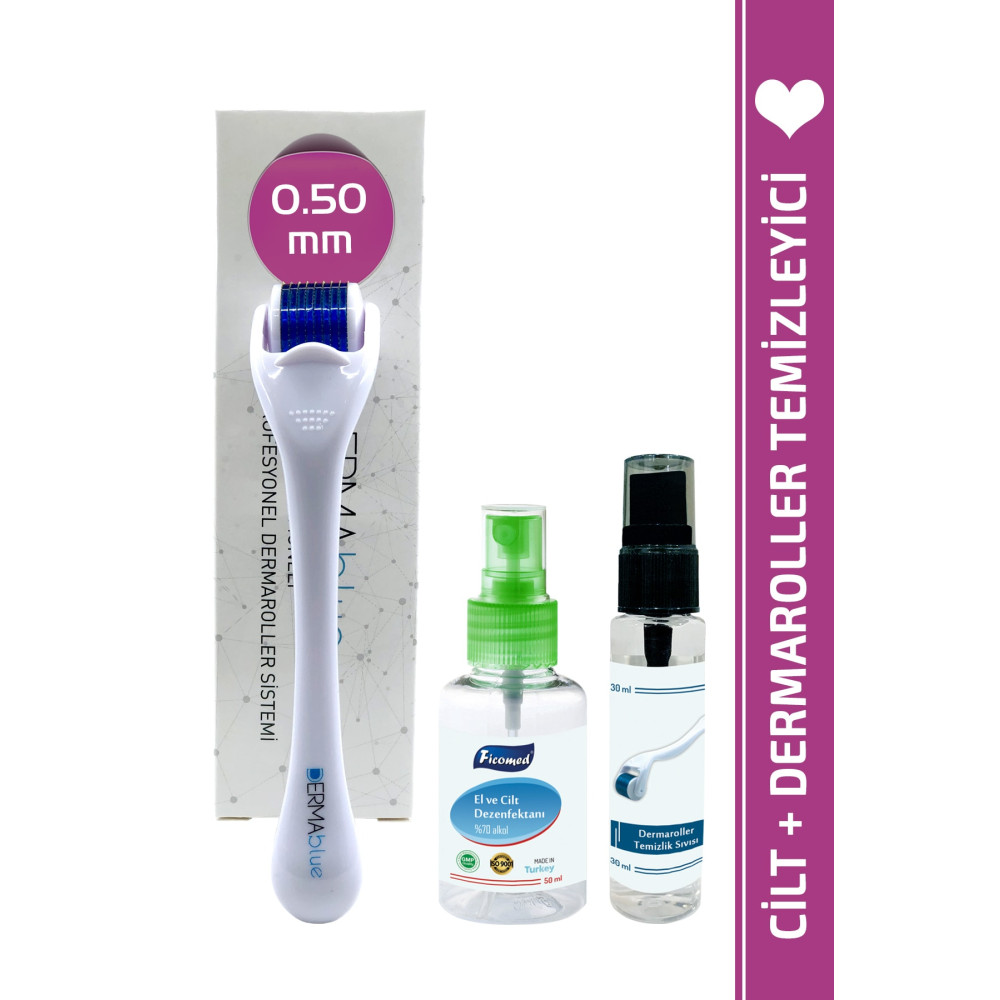 Dermablue 0.50mm Dermaroller 540 Titanyum Iğneli Orijinal Derma Roller Cilt & Yüz Temizleme Cihazları Fiyatı