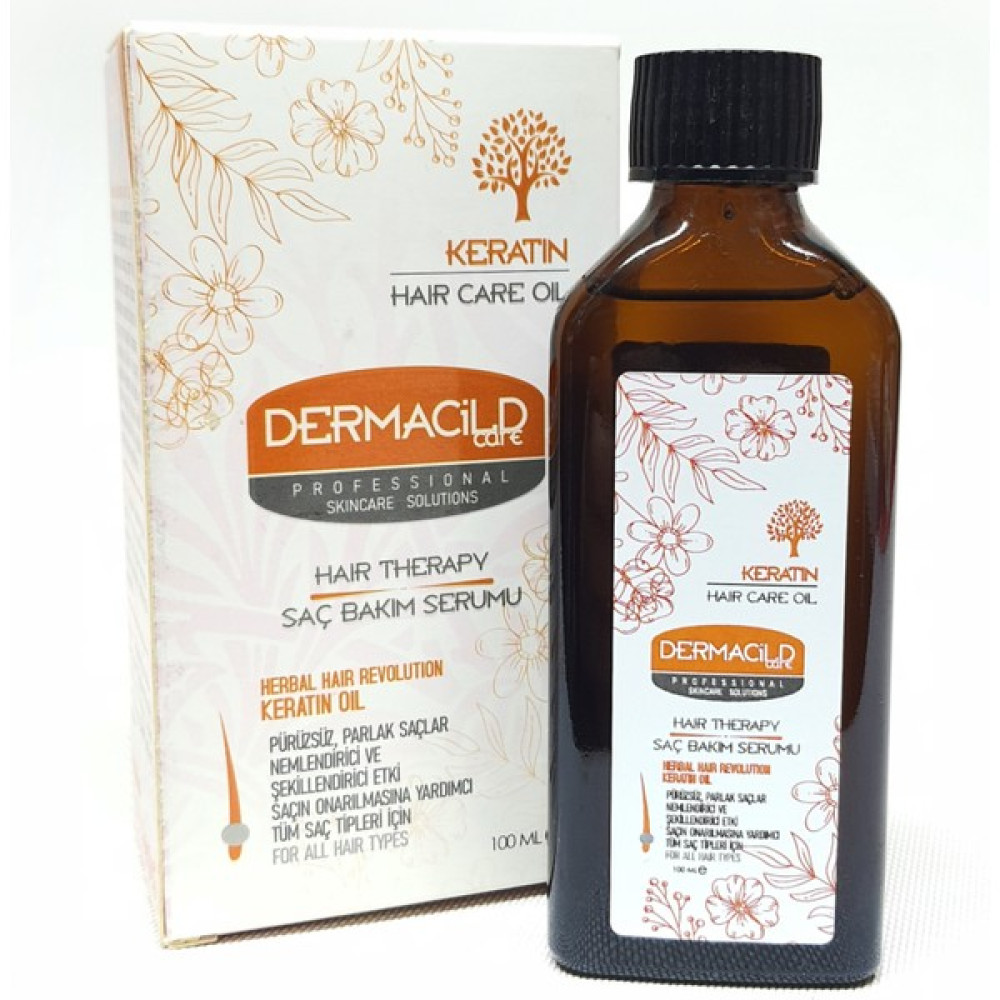 Dermacild Care Keratin Yağlı Saç Bakım Serumu 100 ml Sprey Formatlı - Creatin Hair Care Oil Saç Bakım Maskeleri & Serumlar & Spreyler Fiyatı