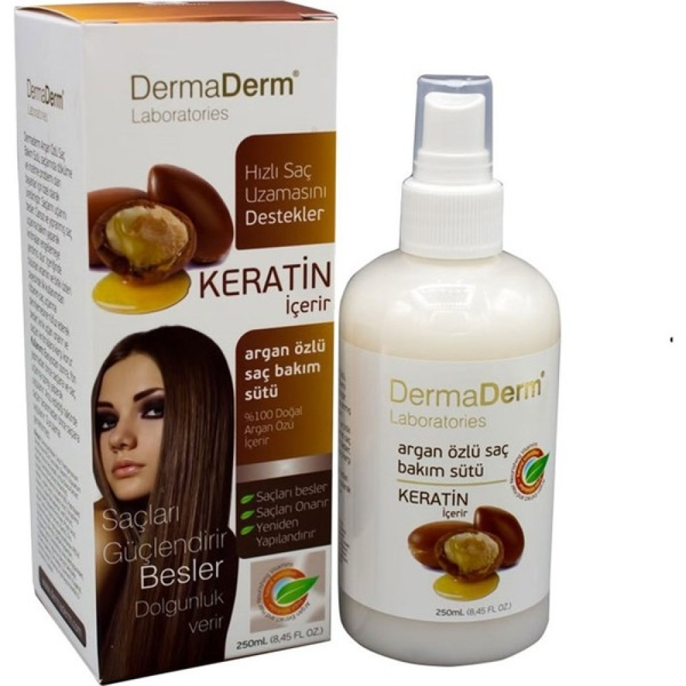 Dermaderm Argan Özlü Saç Bakım Sütü 250 ml (Keratin Içerir) Saç Bakım Maskeleri & Serumlar & Spreyler Fiyatı