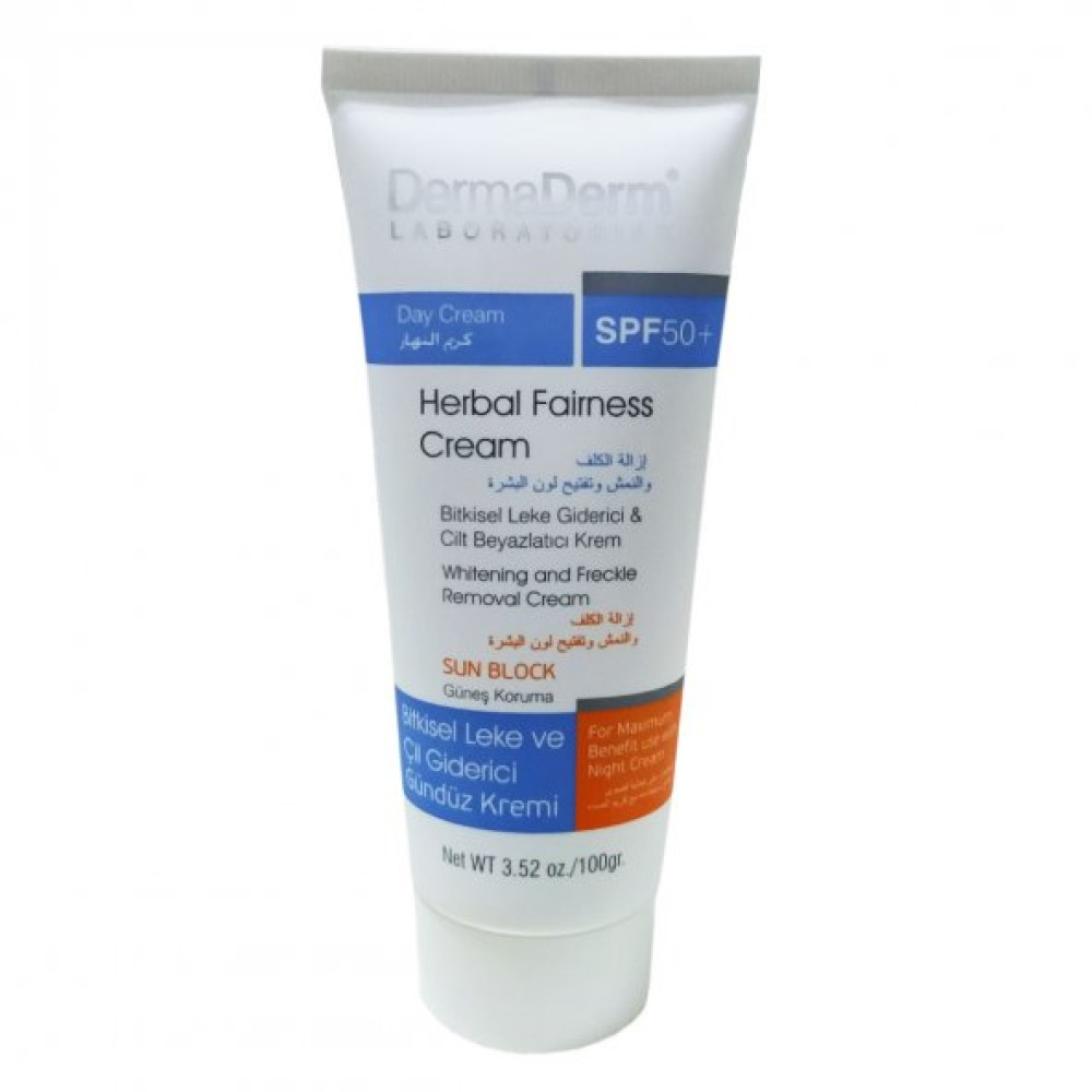Dermaderm Bitkisel Leke Giderici Cilt Beyazlatici Gunduz Kremi Gunes Koruma Spf 50+ 100 Gr Leke Kremi Fiyatı
