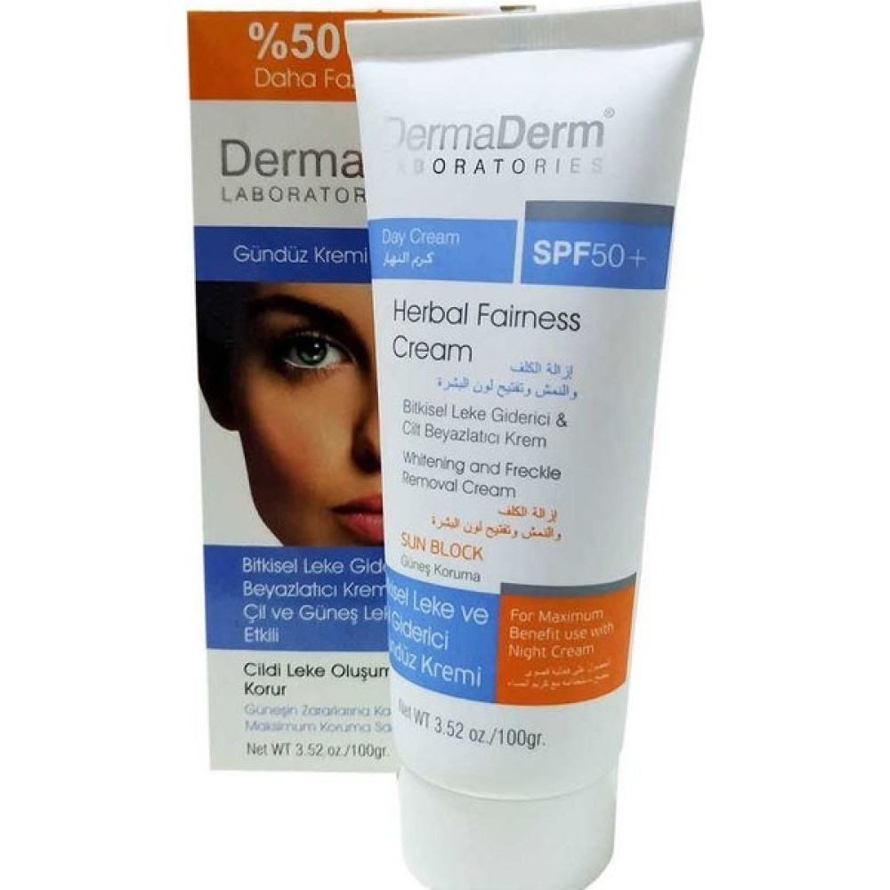 Dermaderm Bitkisel Leke Kremi Spf 50+ Gündüz Kremi 100 gr Leke Kremi Fiyatı