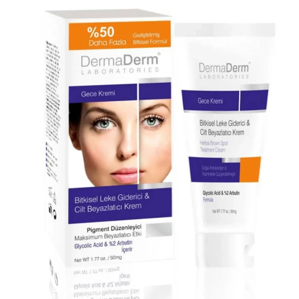 Dermaderm Dogal Leke Giderici Cilt Yuz Beyazlatci Gece Kremi 100Gr Yüz Bakım Setleri Fiyatı