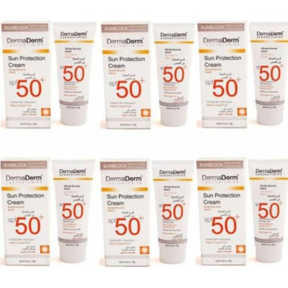 Dermaderm Güneş Koruma Kremi Spf 50 100 gr 6 Adet Güneş Kremleri ve Losyonları Fiyatı