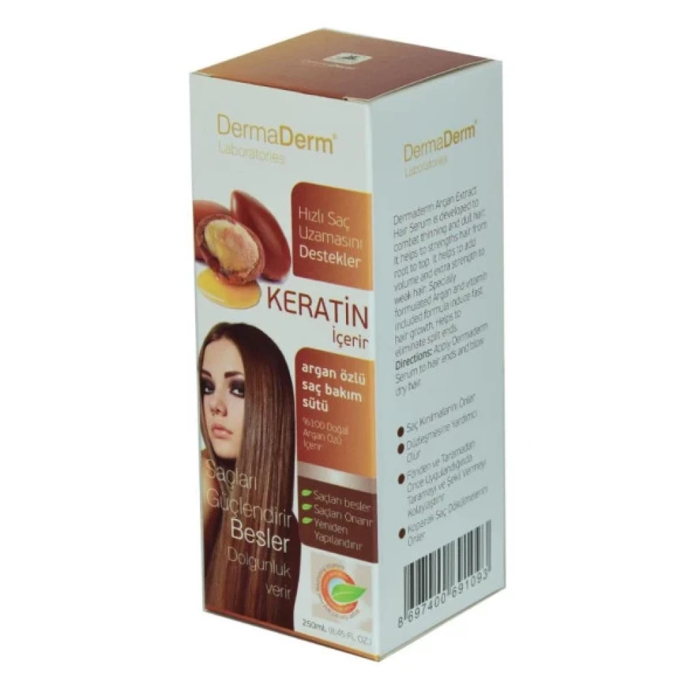 Dermaderm Keratinli Argan Ozlu Sac Bakim Sutu Hizli Uzama 250Ml Saç Şekillendirici Sprey Fiyatı