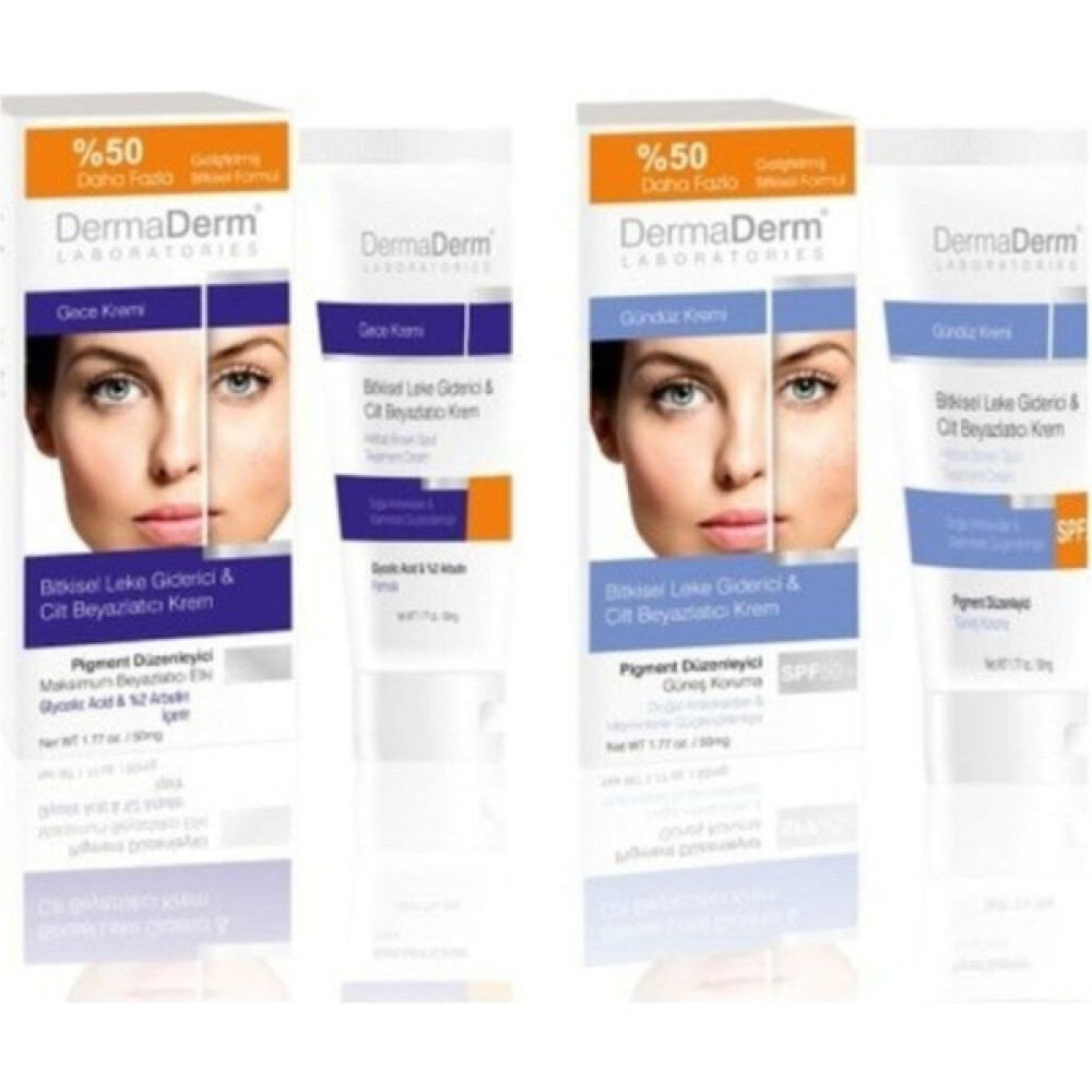 Dermaderm Leke Gece Kremi 100 gr + Dermaderm Leke Gündüz Kremi 100 gr Leke Kremi Fiyatı