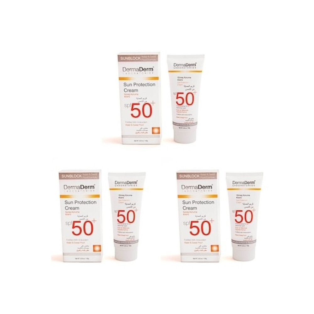 Dermaderm Spf 50 Faktör 100 ml Güneş Kremi 3 Adet Güneş Kremleri ve Losyonları Fiyatı