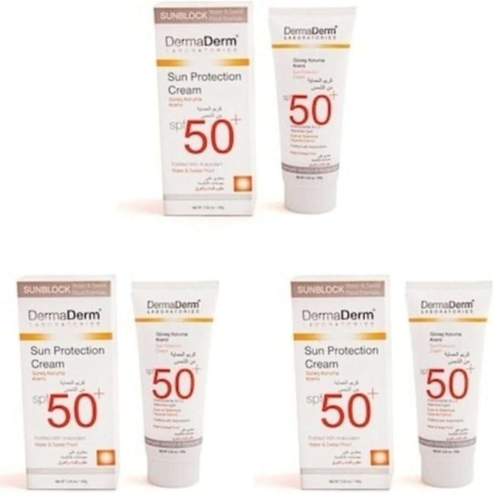 Dermaderm Spf 50+ Faktör 100 ml Güneş Kremi 3 Adet Güneş Kremleri ve Losyonları Fiyatı