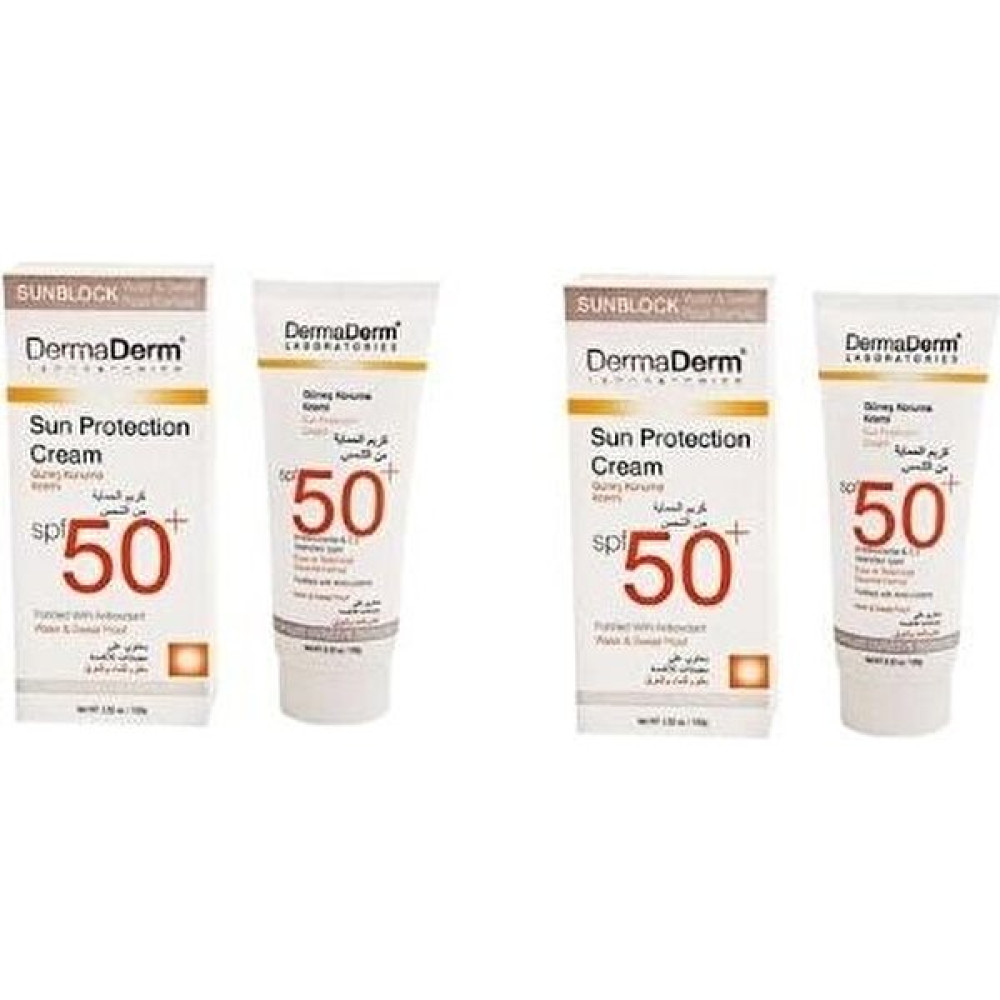 Dermaderm Spf 50+ Güneş Koruma Kremi 100 gr 2 Adet Güneş Kremleri ve Losyonları Fiyatı
