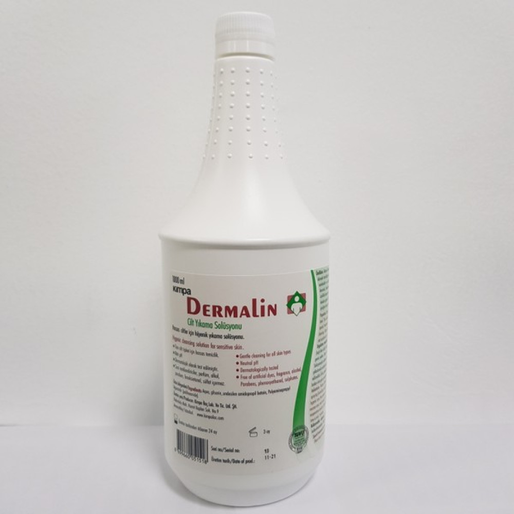 Dermalin Cilt Yıkama Solüsyonu 1 lt Hijyen ve Temizlik Fiyatı