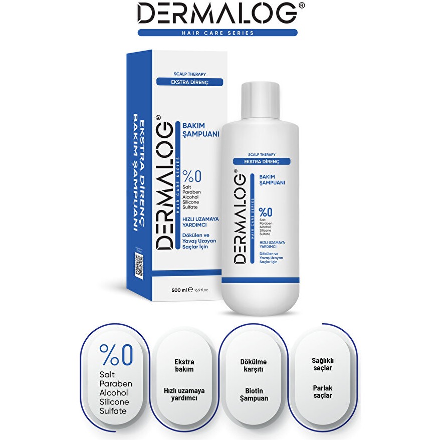 Dermalog Dökülen ve Yavaş Uzayan Saçlar Için Ekstra Direnç Şampuanı 500 ml Diğer Fiyatı