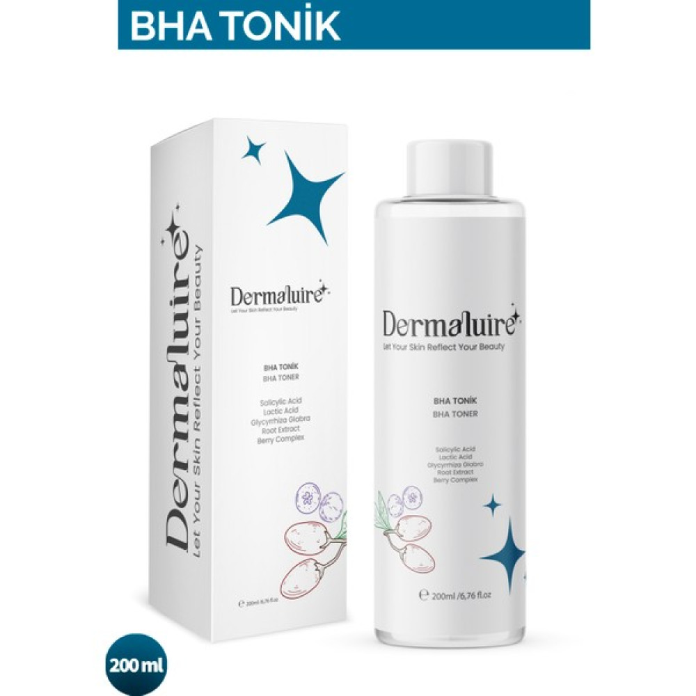 Dermaluire, Gözenek Sıkılaştırıcı, Siyah Nokta Karşıtı BHA Tonik - 200ml Cilt Temizleme ve Peeling Fiyatı
