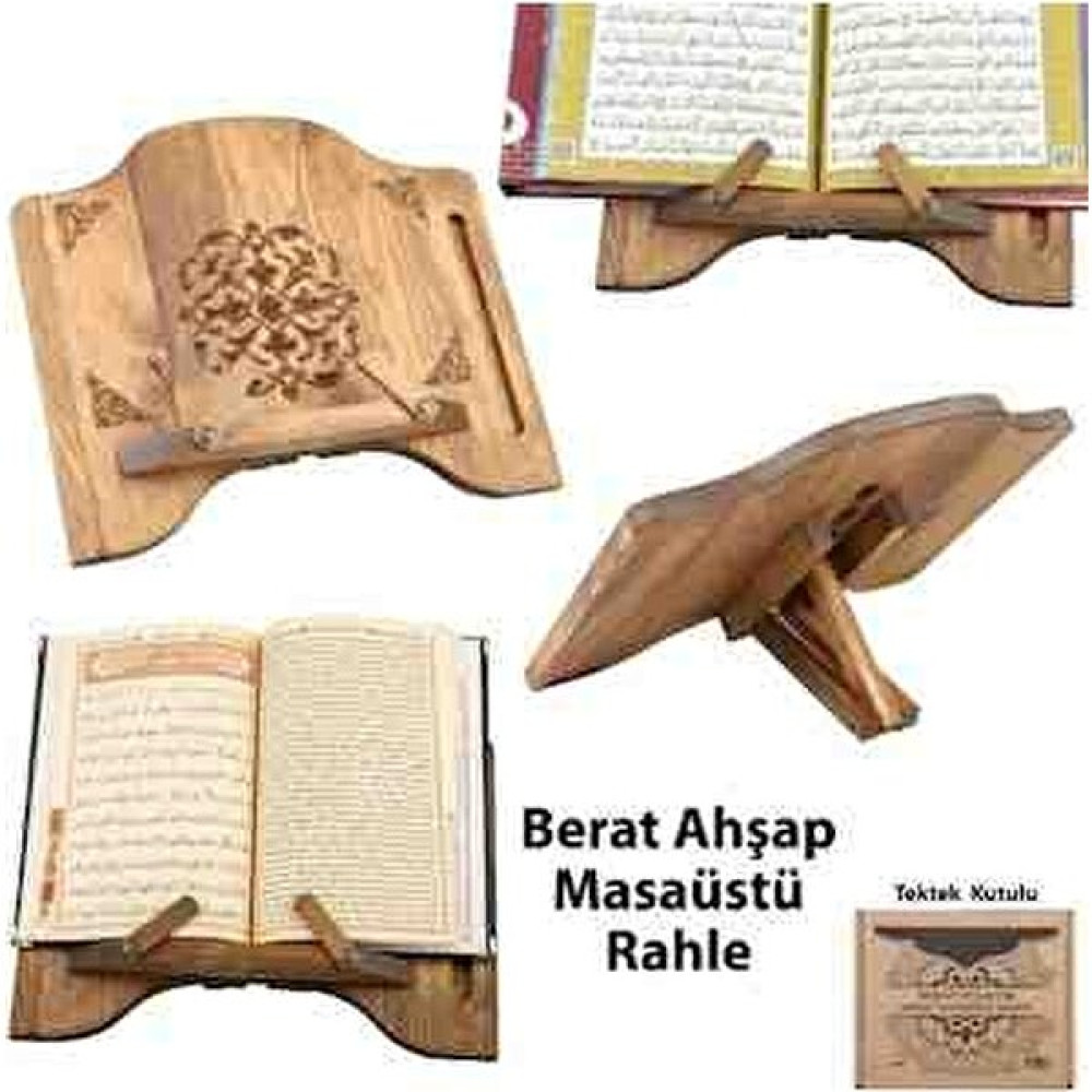 Derman Berat Oyma Desen Rahle Otantik Rahle Kur'an-I Kerim Rahlesi Kitap Tutucu Tablet Standı Tablet Tutucu Sehpa Fiyatı