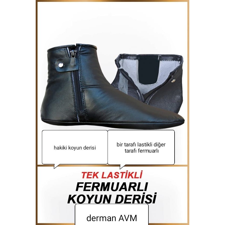 Derman Hakiki Deri Mest Tek Tarafı Lastikli Mest Koyun Derisi Mest Mes Çorap (Outdoor) Fiyatı