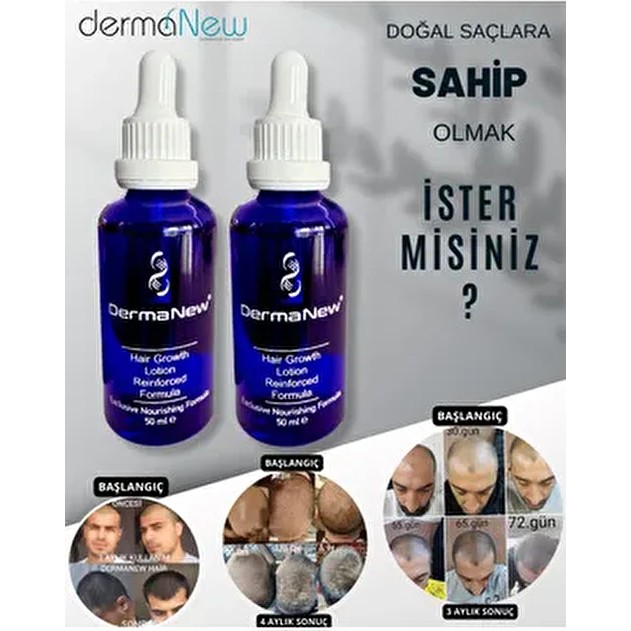 DermaNew Hair Dermanew Saç Bakım Seti 2 Parça Suya Dayanıklı Saç Çıkartıcı Serum Biotin İçerikli Diğer Fiyatı