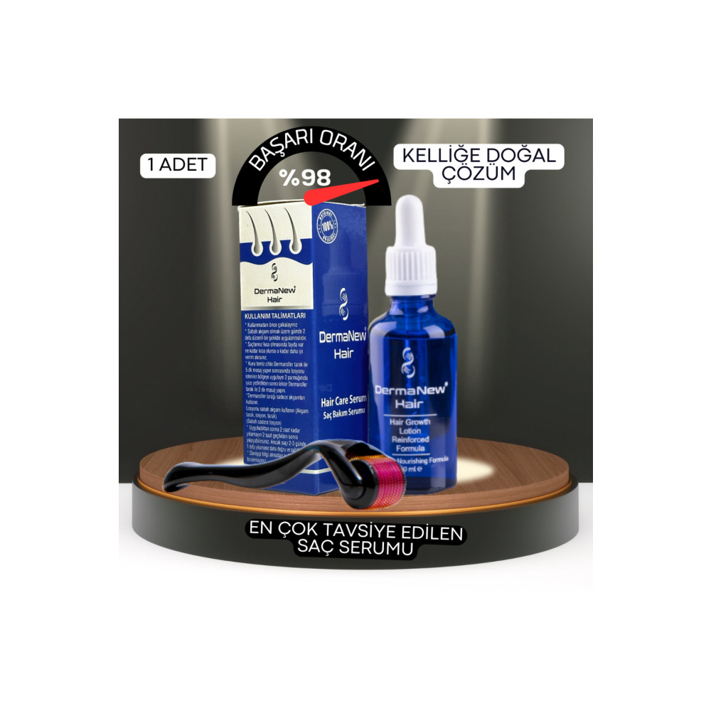 dermanew hair Dermanew Saç Gürleştirici Serum - Saç Losyonu - Saç Çıkartıcı - Saç Bakım Yağı / 1 Adet Roller Saç Bakım Maskeleri & Serumlar & Spreyler Fiyatı