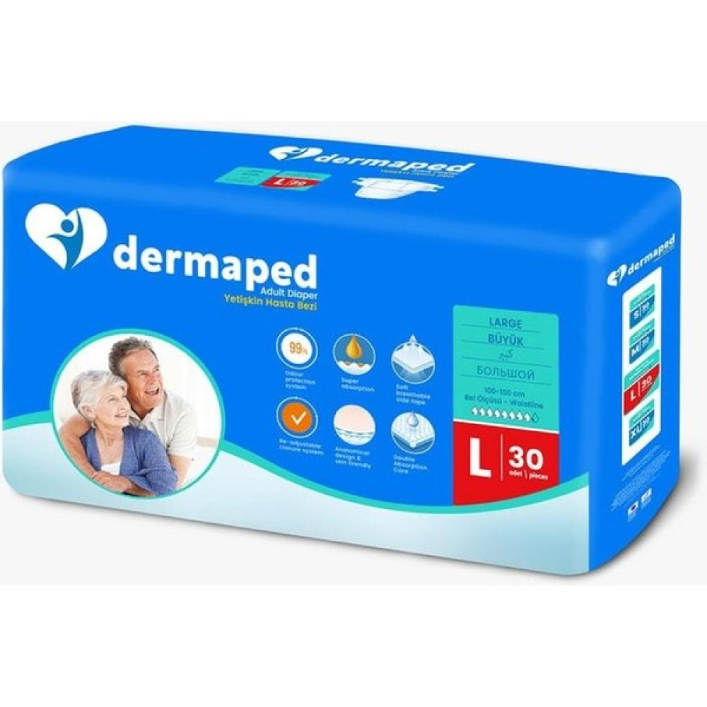 Dermaped Belbantlı Yetişkin Hasta Bezi L Beden 30 Lu - Beyaz Oto Boyaları Fiyatı