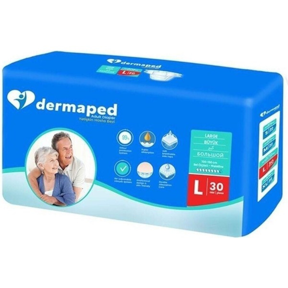 Dermaped Yetişkin Hasta Bezi Belbantlı Large Orta Boy 30 Lu Paket - L - Beyaz Hasta Bezleri ve Temizliği Fiyatı