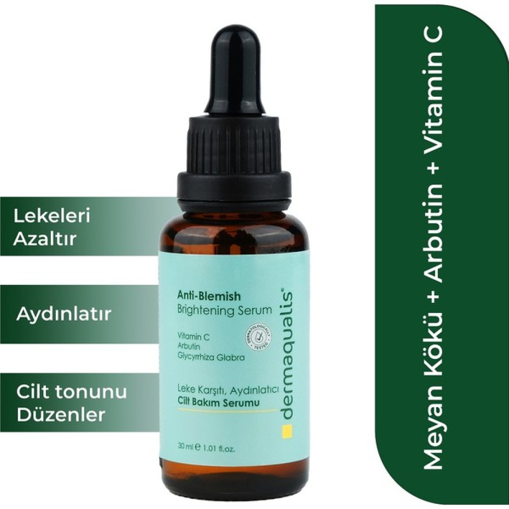 Dermaqualis Leke Karşıtı ve Aydınlatıcı Cilt Bakım Serumu Arbutin + Meyan Kökü 30 ml Leke Kremi Fiyatı
