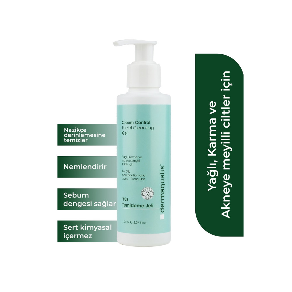 Dermaqualis Yağlı Ve Karma Ciltler Için Yüz Temizleme Jeli Sebum Control Papatya Ve Aloe Vera 150 ml Cilt Temizleme ve Peeling Fiyatı