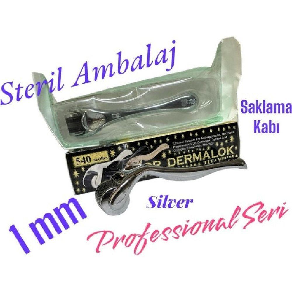 Dermaroller Silver Professional-Saç, Sakal, Kaş Serum Kullanımına Uygun Yeni Seri 1mm Oto Boyaları Fiyatı
