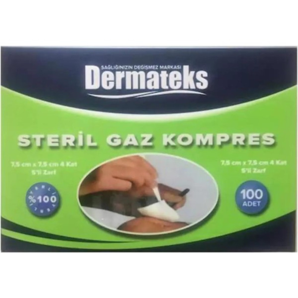 Dermateks Steril Gaz Kompres 7,5X7,5CM100LÜ - 2 Adet Oto Boyaları Fiyatı