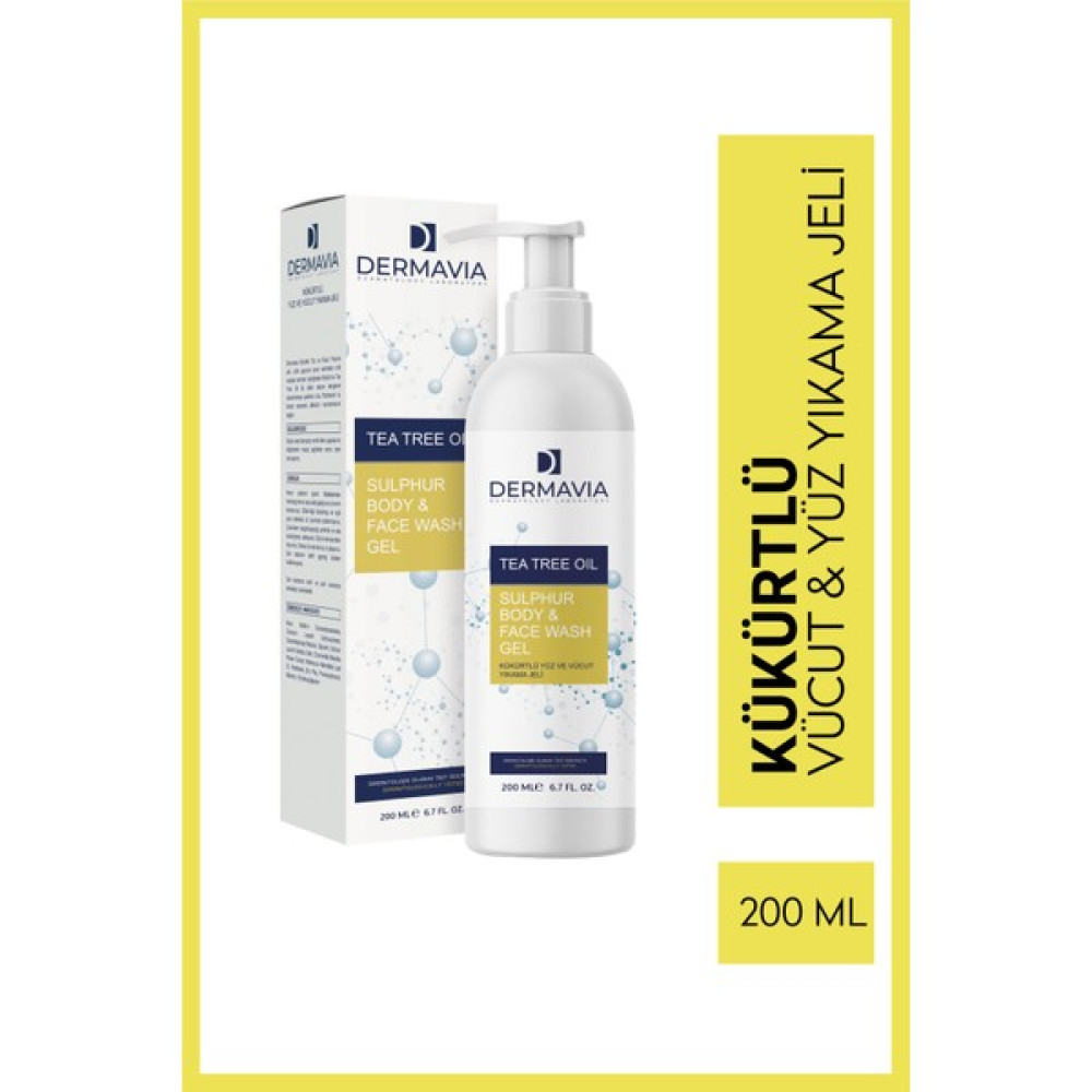 Dermavia Kükürtlü Yüz ve Vücut Yıkama Jeli 200ML Cilt Temizleme ve Peeling Fiyatı