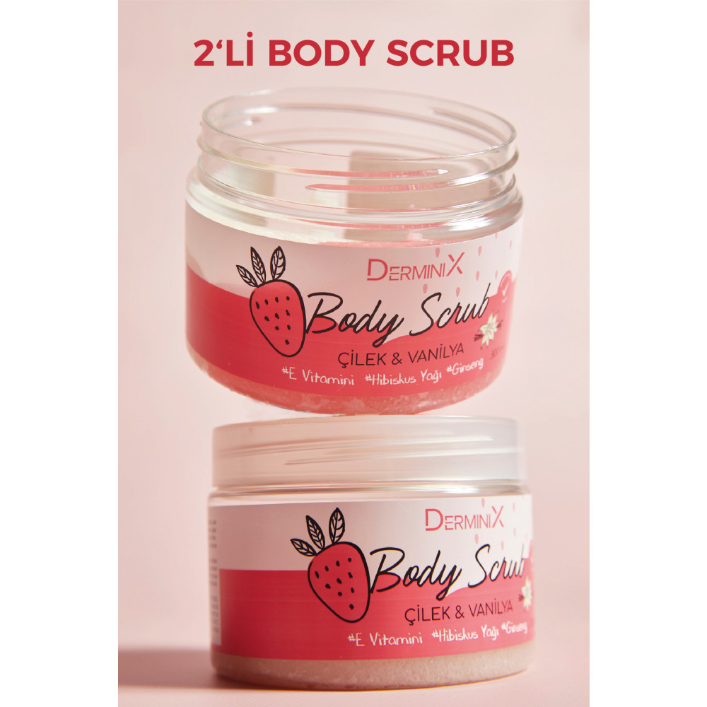 Derminix 2 Adet Vücut Peelingi Body Scrub Çilekli Ve Vanilyalı 300 ml Set Ürünler Vücut Bakımı Fiyatı