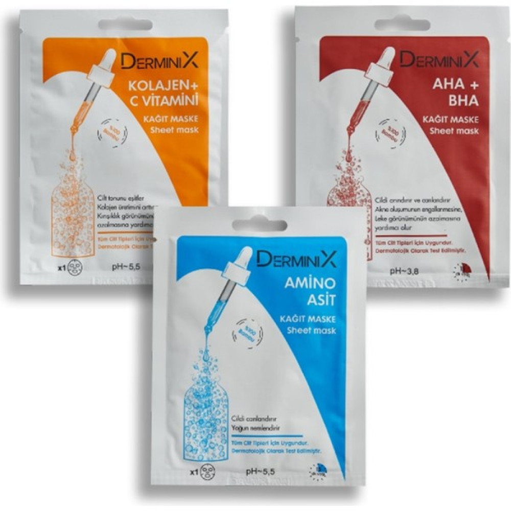 Derminix 3'lü Kağıt Maske Seti Maskeler Fiyatı