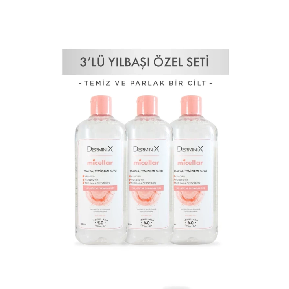 Derminix 3Lu Micellar Makyaj Temizleme Suyu 400 Ml Makyaj Temizleyicileri Fiyatı