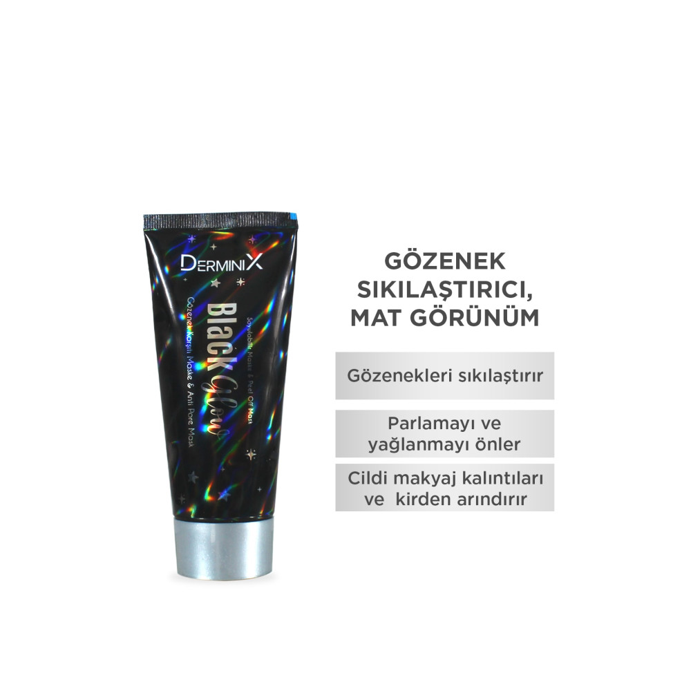 Derminix Black Glow Gözenek Karşıtı Soyulabilir Maske 100ml Anti Pore Mask Siyah Maske Siyah Nokta Cilt ve Yüz Bakımı Fiyatı
