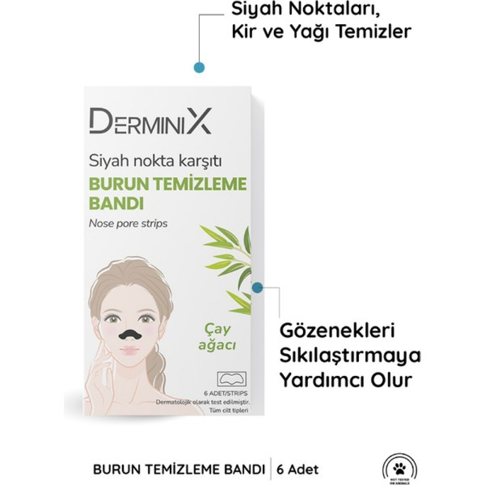 Derminix Çay Ağacı Özlü Siyah Nokta Karşıtı Burun Temizleme Bandı Akne ve Sivilce Bakımı Fiyatı