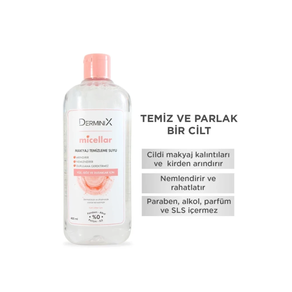 Derminix Micellar Kusursuz Makyaj Temizleme Suyu 400 Ml Cilt Temizleme ve Peeling Fiyatı