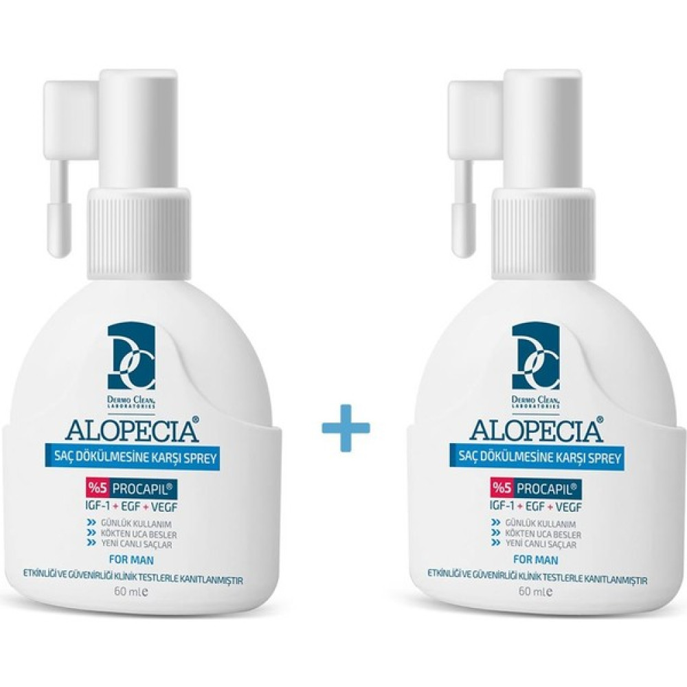 Dermo Clean Alopecia Procapil ve Igf İçerikli Erkek Saç Sprey (Serum) 60 ml - 2'li Set Saç Bakım Maskeleri & Serumlar & Spreyler Fiyatı