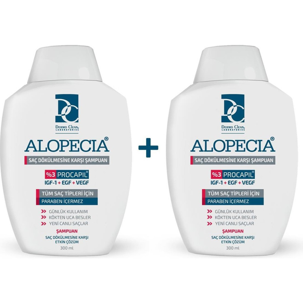 Dermo Clean Alopecia Procapil ve Igf Içerikli Saç Dökülmesine Karşı Şampuan 300 ml - 2'li Set Saç Dökülmesine Karşı Ürünler Fiyatı