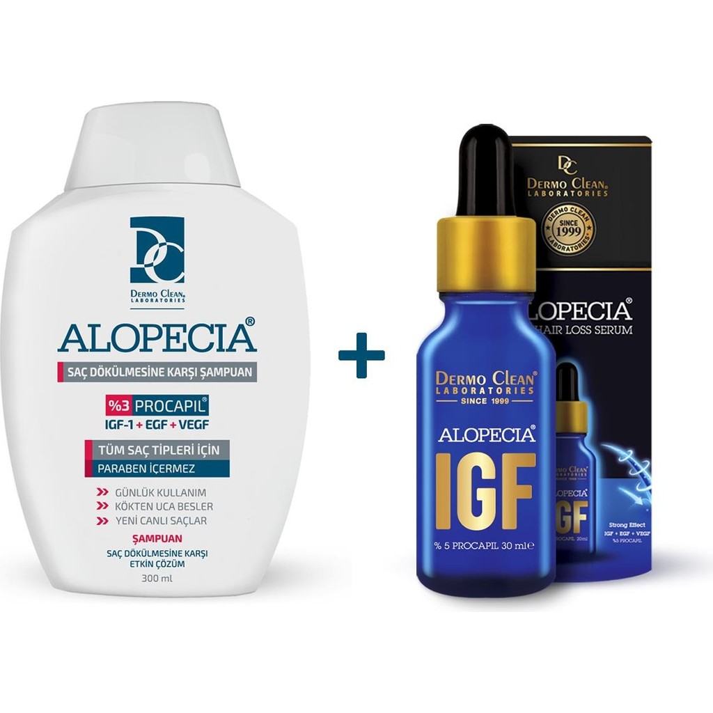 Dermo Clean Alopecia Procapil ve Igf İçerikli Saç Dökülmesine Karşı Şampuan ve Igf Serum Seti Saç Dökülmesine Karşı Ürünler Fiyatı