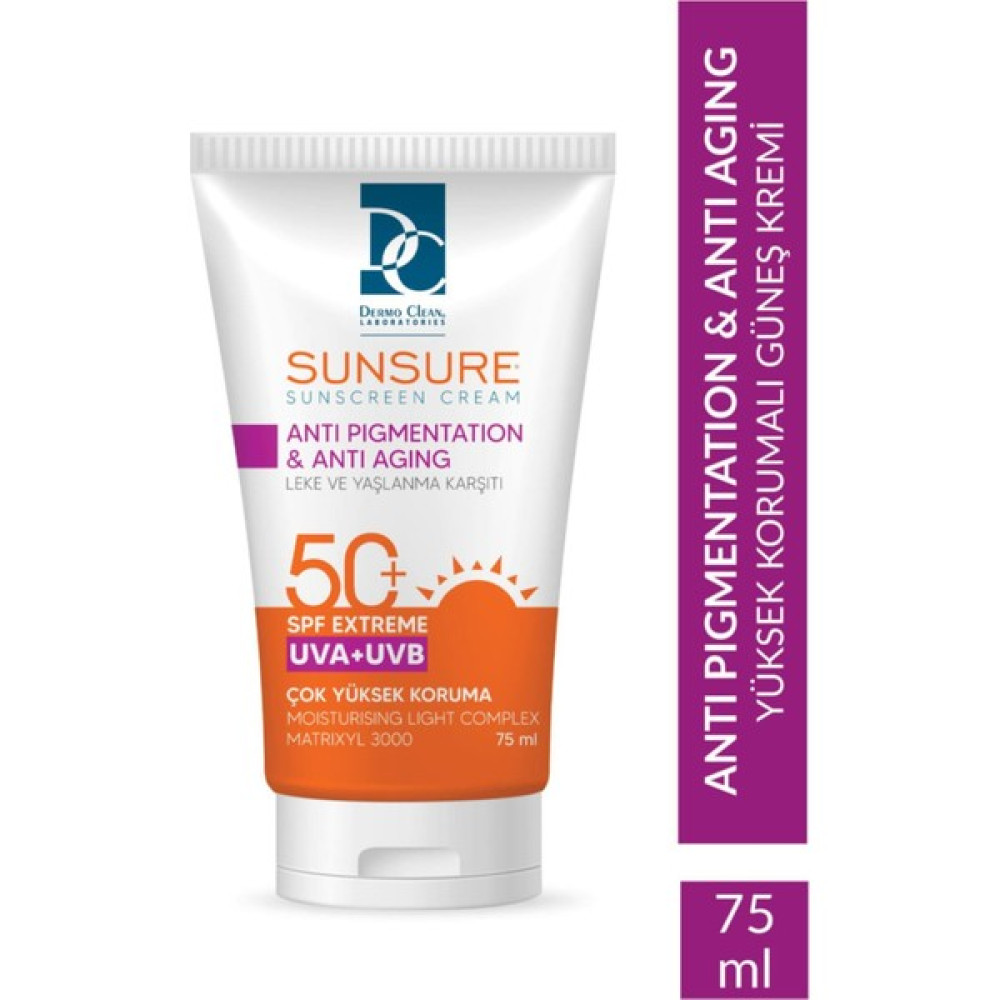 Dermo Clean Sunsure Lekeli Cilt Güneş Kremi Serisi 75 ml Güneş Kremleri ve Losyonları Fiyatı