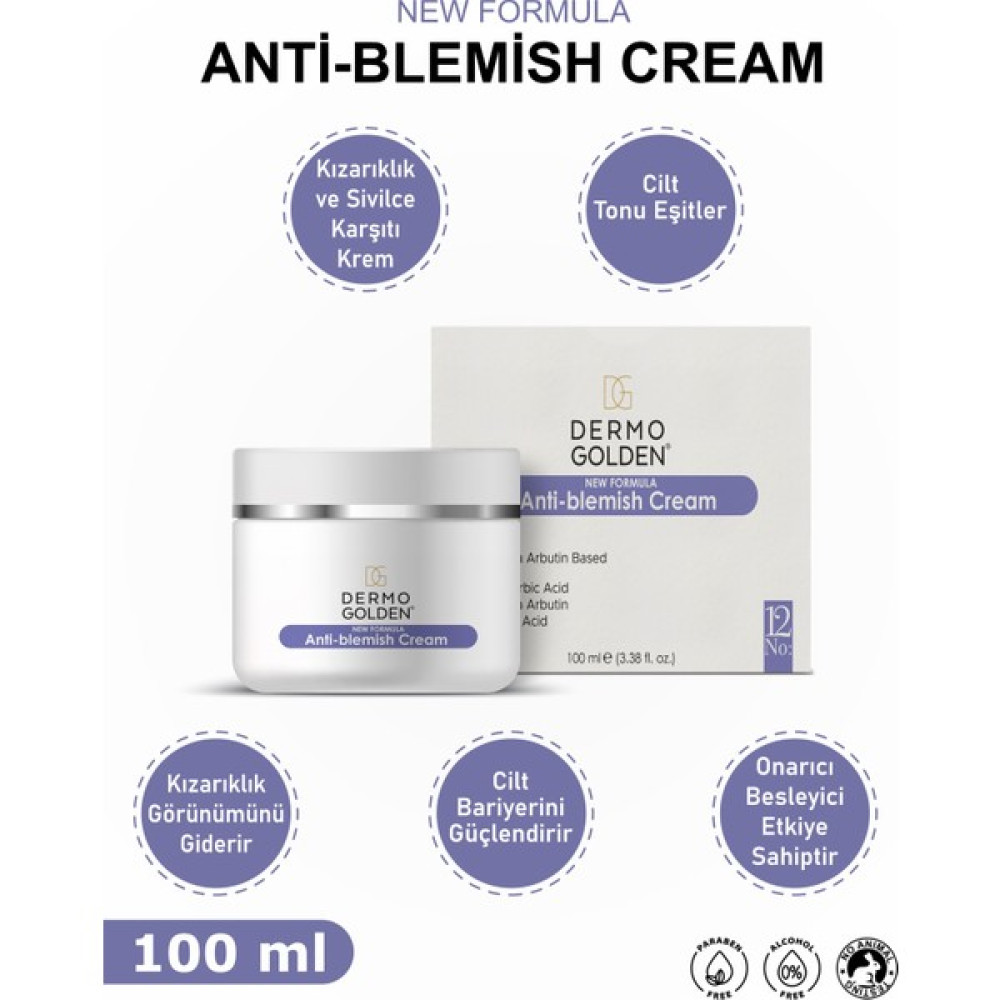 Dermo Golden Kızarıklik Karşıtı Leke Kremi Sivilce ve Akne Karşıtı Cilt Bakım Kremi 100 ml - Kızarıklık Karşıtı Akne ve Sivilce Bakımı Fiyatı