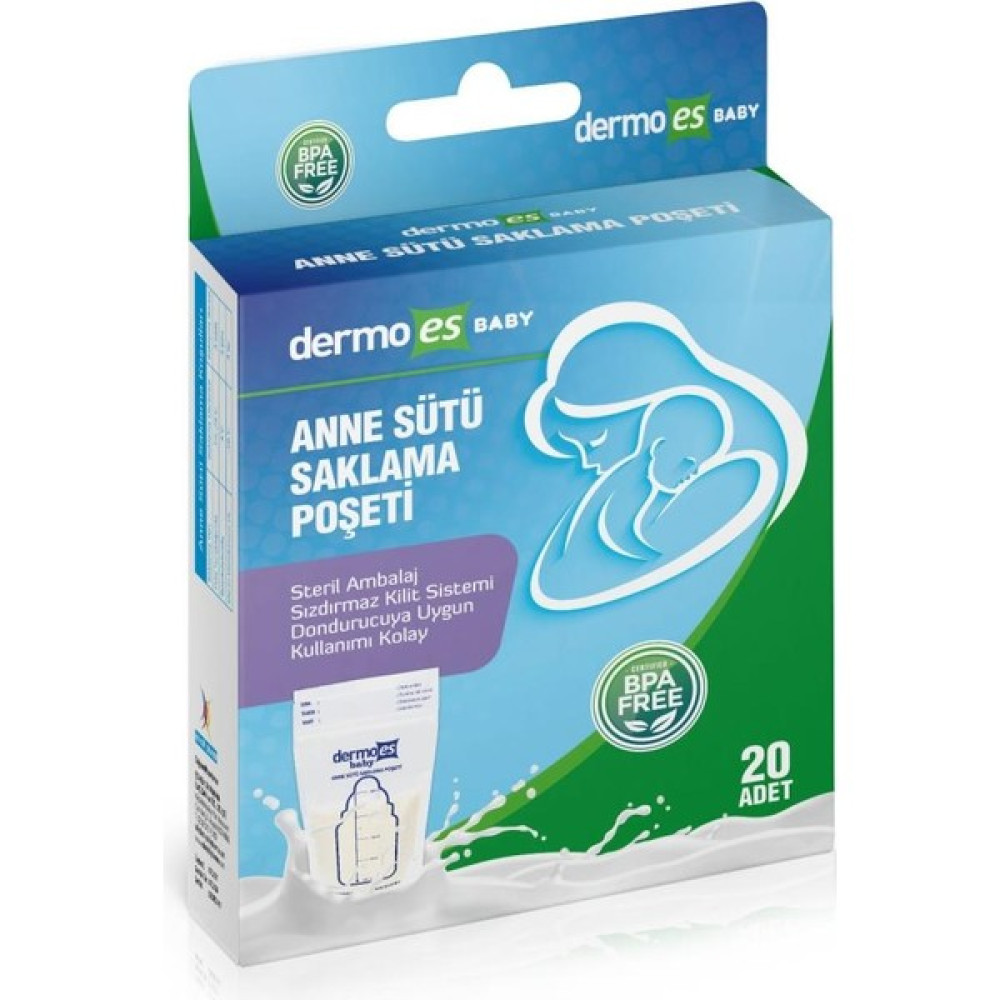 Dermoes Baby Anne Sütü Saklama Poşeti 20'li Hamilelik ve Emzirme Fiyatı