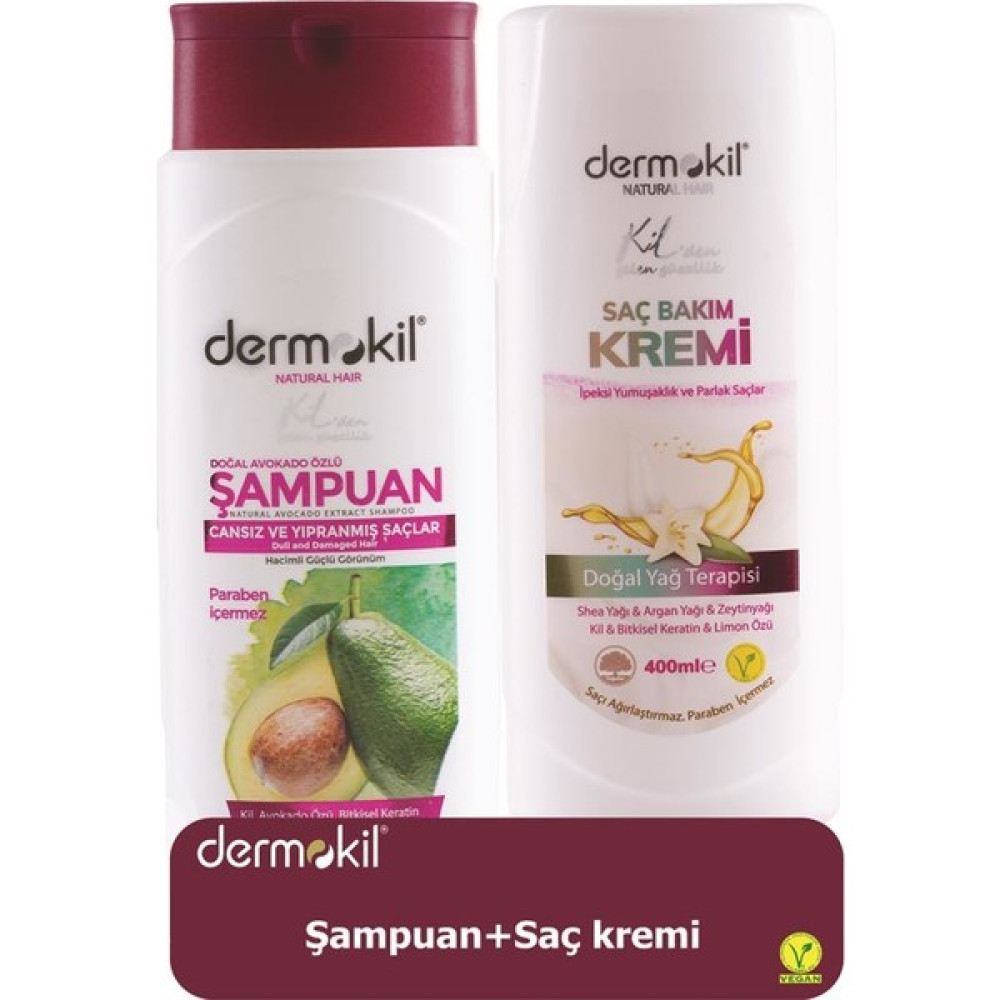 Dermokil Avokado Şampuan 400 ml + Saç Kremi 400 ml 2'li Set Şampuan ve Saç Kremi Fiyatı