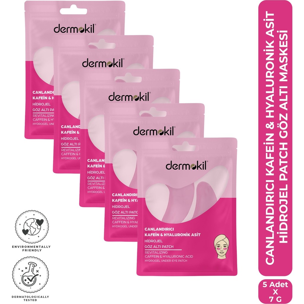 Dermokil Canlandırıcı Kafein & Hyaluronik Asit Hidrojel Patch Göz Altı Maskesi x 5 Adet Diğer Fiyatı
