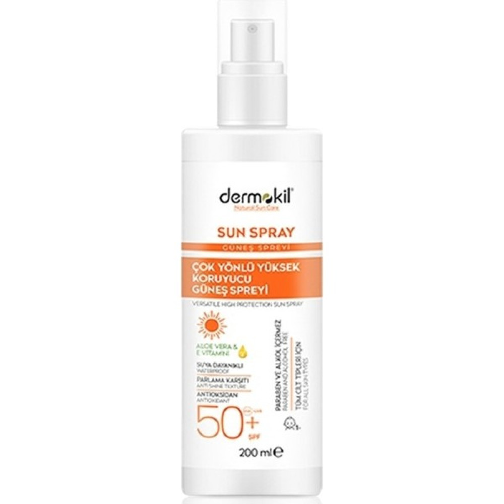 Dermokil Çok Yönlü Yüksek Koruyucu Güneş Spreyi 50 Spf 200 ml Güneş Kremleri ve Losyonları Fiyatı